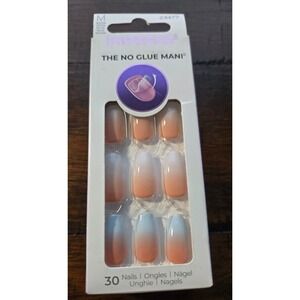 imPRESS Press-On Nails Medium Ombre White Peach No Glue Mani 30ct 20477